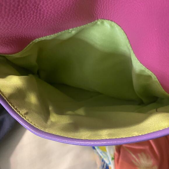 iii New York Genuine Leather Colorblock Crossbody Bag rainbow Retro Y2K purse - Picture 11 of 11